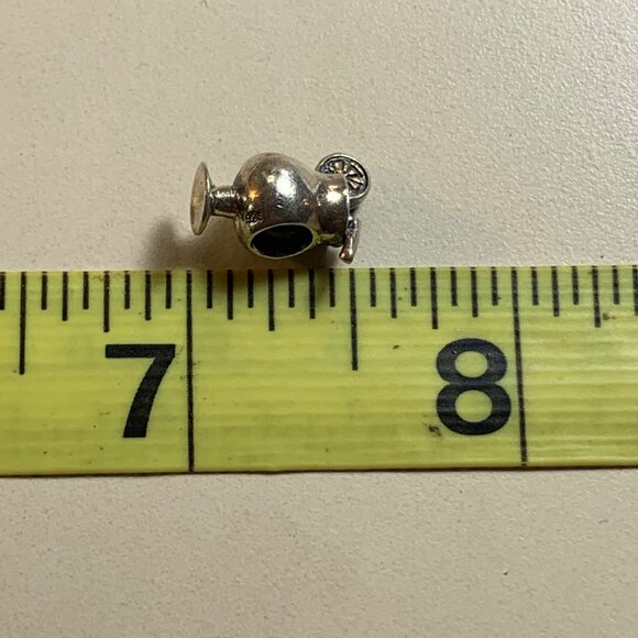 VTG Solid Sterling Silver 925 Cocktail Drink Slide Charm Size 0.5'' Length - Picture 9 of 9